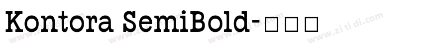 Kontora SemiBold字体转换 Kontora SemiBold字体转换